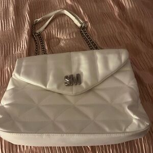 Steve Madden Quilted Cream Shoulder Bag